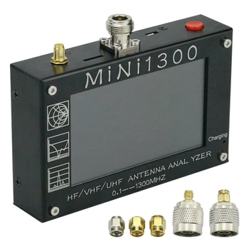 0,1-1300 МГц HF VHF UHF 4,3-дюймовый Антенный Анализатор Векторный Сетевой Анализатор КСВ-Метр Частотный Мультиметр Mini1300  5