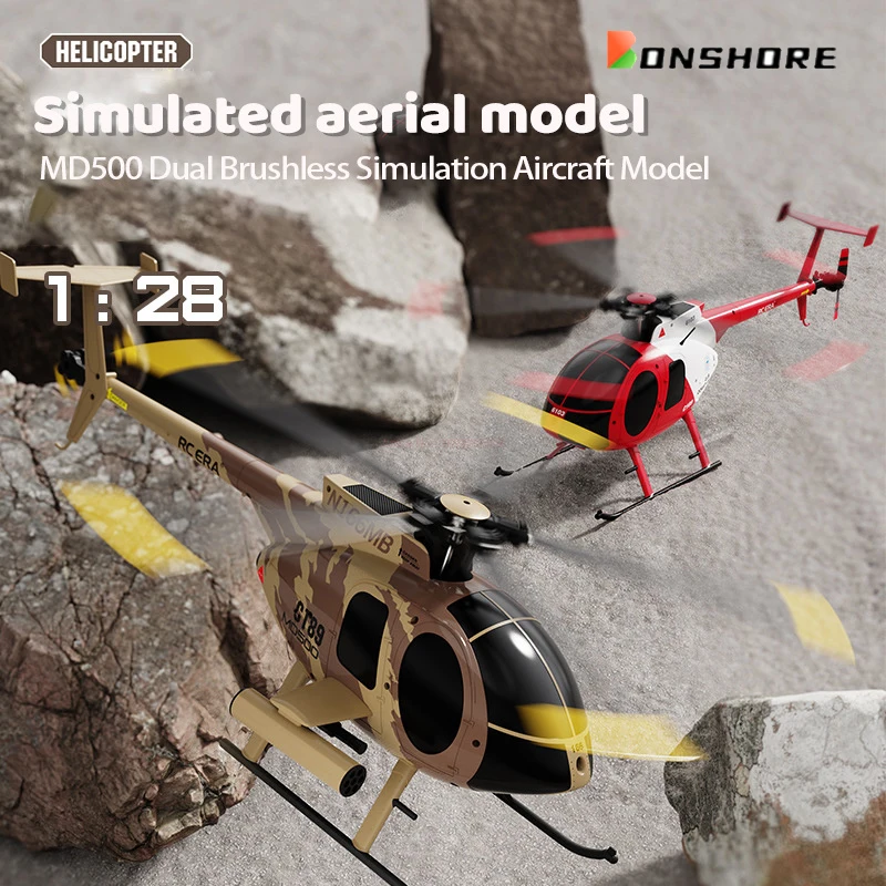 1:28 C189 радиоуправляемый вертолет Md500 Двойная бесщеточная имитационная модель с легким управлением, игрушки для управления моделью самолета для мальчиков, подарки на День рождения
