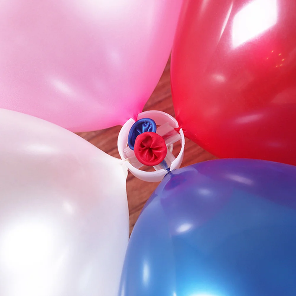 100 ШТ Кольцо Пряжка Арочная Колонна Поддерживает декор Гирлянда из воздушных шаров Пластиковый Удобный зажим