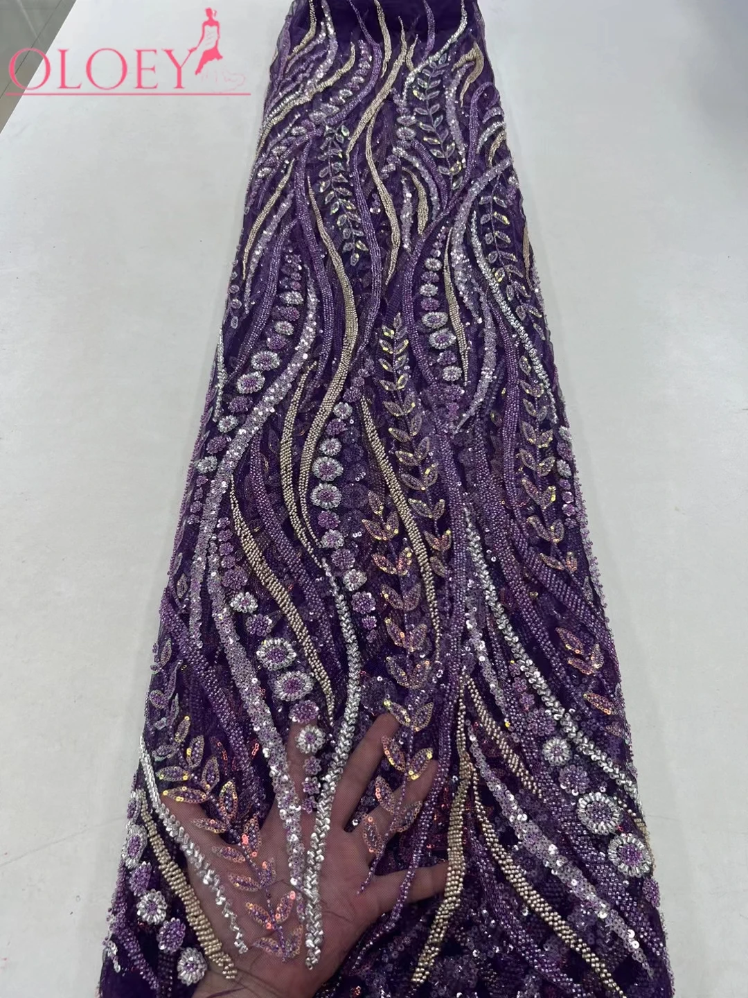 2023 Высококачественная модная вышивка, тяжелая кружевная ткань для жениха, Африканская Нигерийская ткань с блестками Для свадебного платья