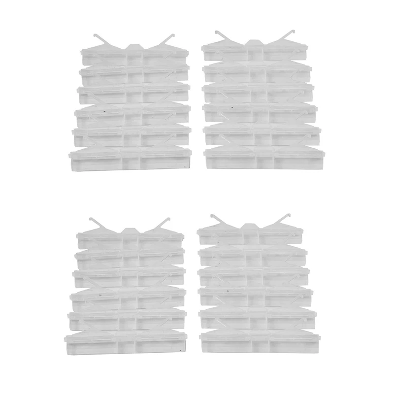 48 Упаковок ловушки для жуков из пчелиного улья, прозрачная пластиковая многоразовая ловушка-бластер для жуков-ульев, принадлежности для пчеловодства