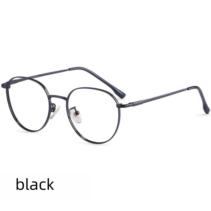 50 мм Ультралегкие высококачественные очки из чистого титана, мужские Ретро Круглые Декоративные оптические очки в оправе по рецепту, женские 80047