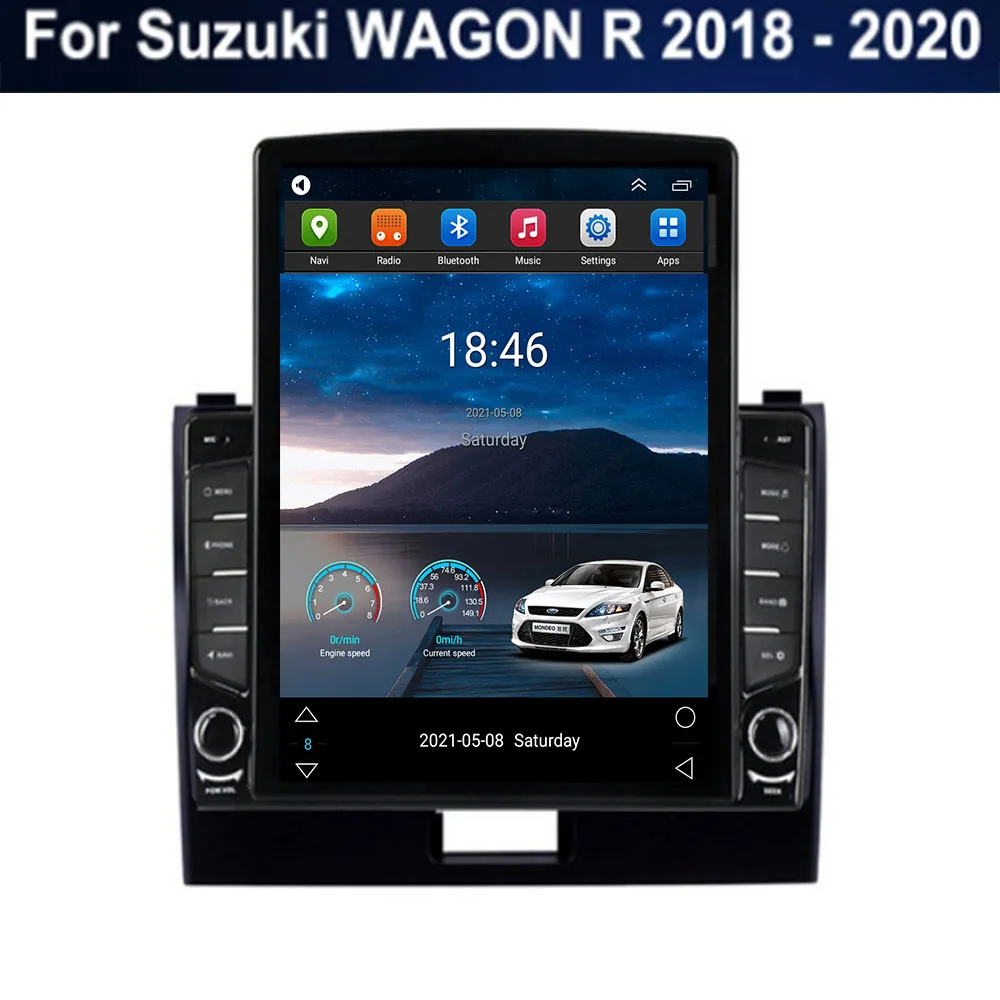 5GLTE + WIFI Android 12 для Suzuki WAGON R 2018-2020 Автомобильный радиоприемник Tesla Type, Мультимедийный видеоплеер, навигация GPS