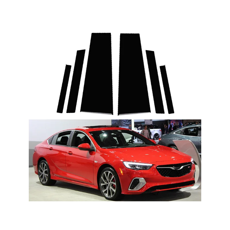 6шт Автомобильные Стойки для Vauxhall Insignia/Buick Regal/Holden Commodore 2018-2020 Наклейки Для Отделки Дверей и Окон Глянцевый Фортепианный Черный