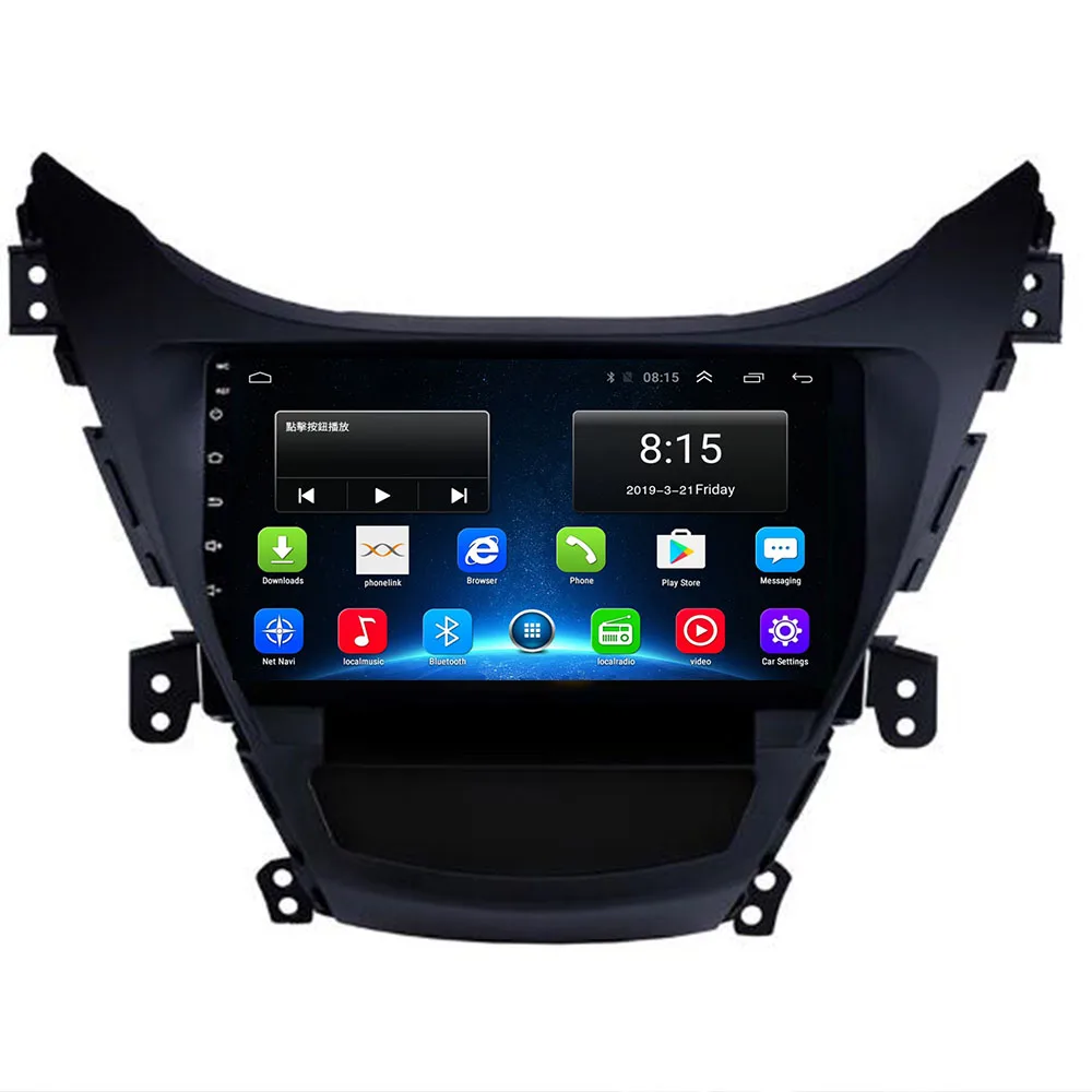 Android 12 Carplay Автомагнитола для Hyundai Elantra 2011 2012 2013 мультимедийный плеер GPS Навигация 2din авторадио 8 core 8G + 128G