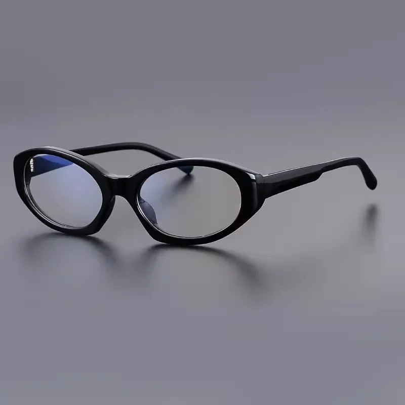 Evove Ацетатные Овальные очки для чтения, Мужская оправа для очков, Мужские Женские очки с защитой от синего света, Черные очки, Рецепт на оптическую близорукость