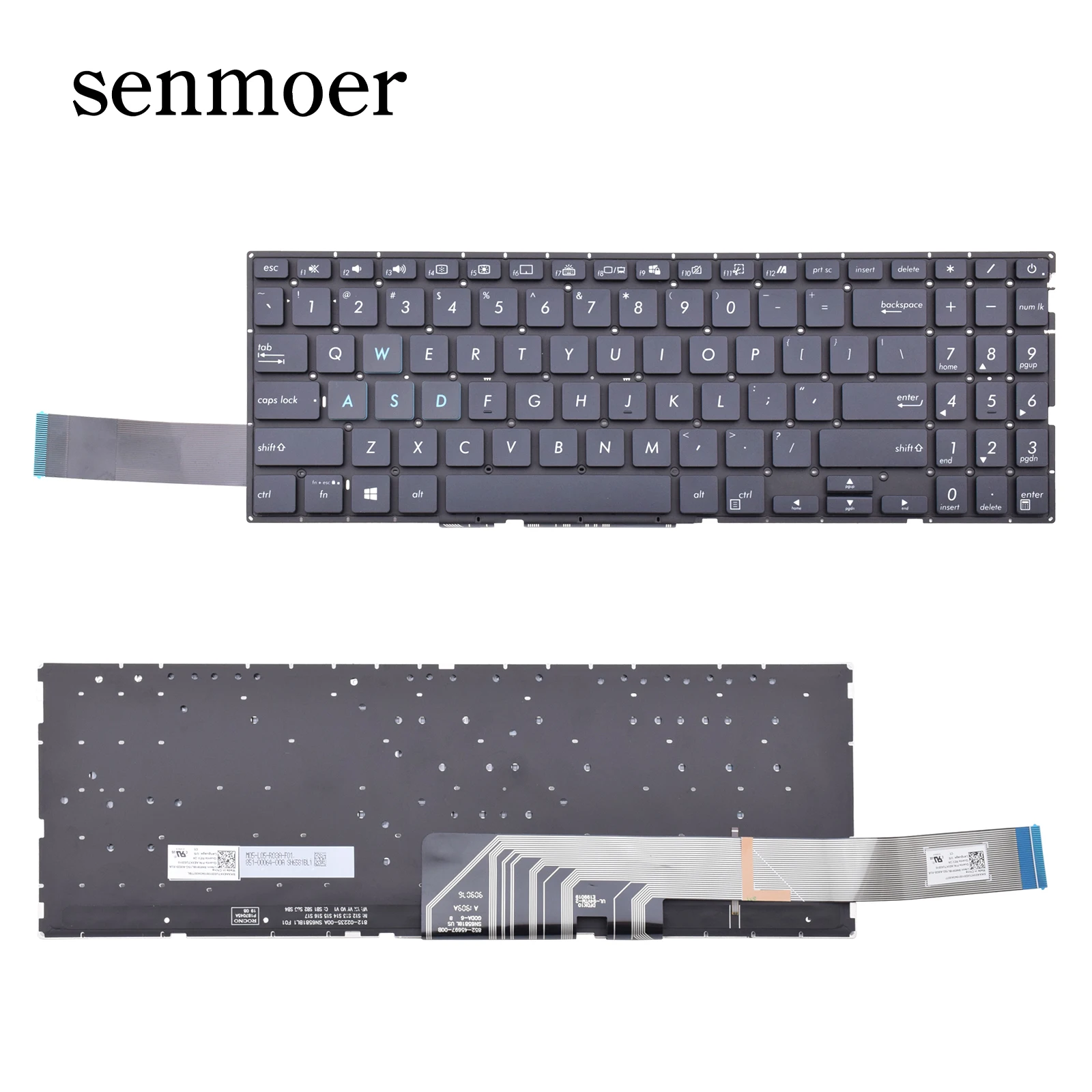 Senmoer Новая американская Клавиатура с подсветкой для ASUS Mars15 X571 X571G X571GT X571GD X571U X571F K571 K571GT F571 F571G F571GT VX60GT VX60G