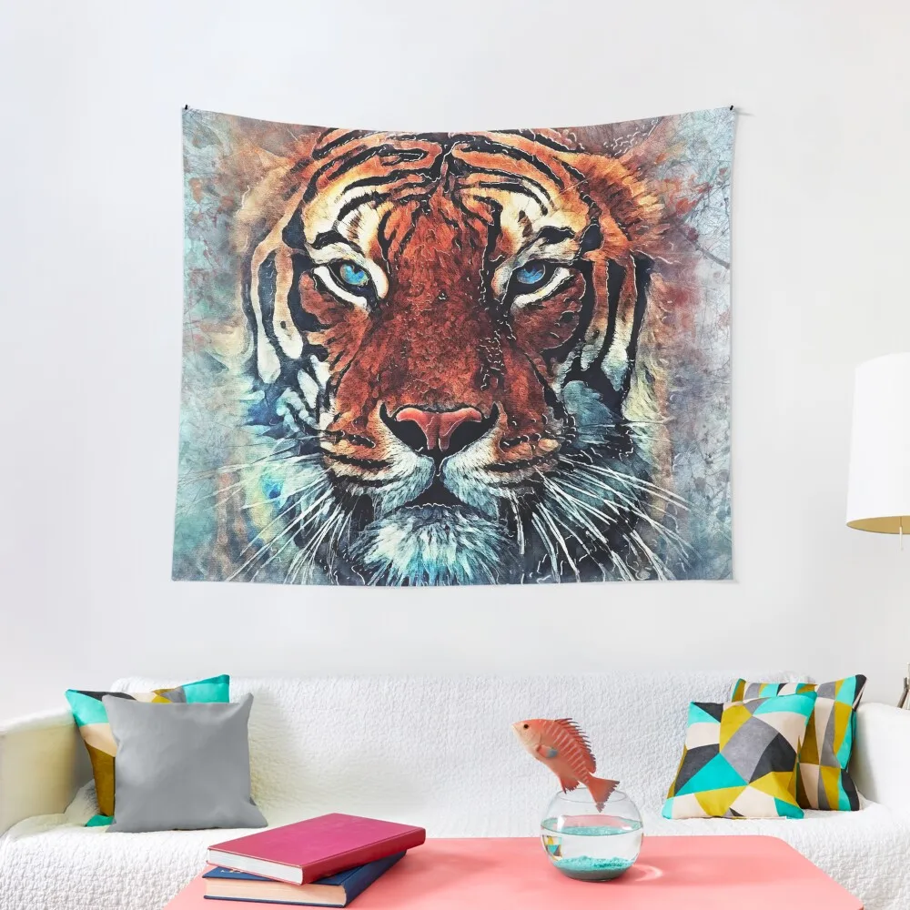 Tiger spirit # Гобеленовое украшение tiger для спальни, Эстетичный декор