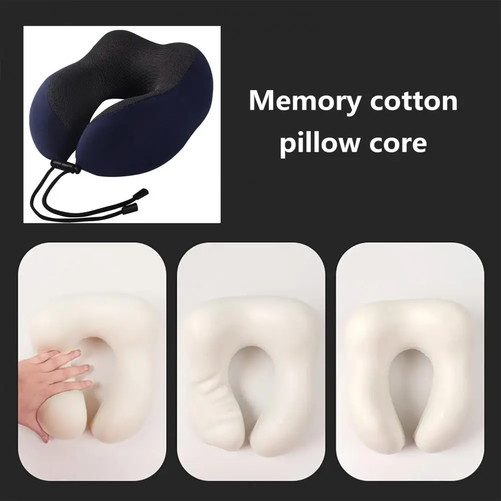 U-образная подушка для путешествий, предотвращающая наклон головы, Удобная подушка из пены с эффектом памяти для поддержки шеи, прочная для дома