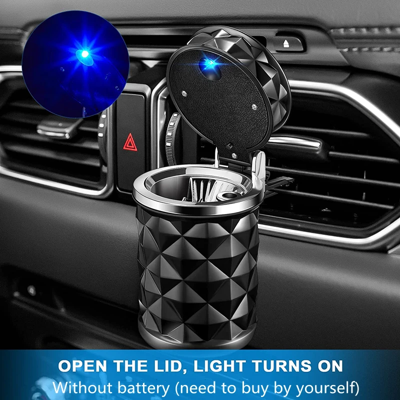 Автомобильная чашка-пепельница для сигарет с крышкой со светодиодной подсветкой Портативный Съемный Автомобильный Держатель для Пепельницы Автоаксессуары для сигарет
