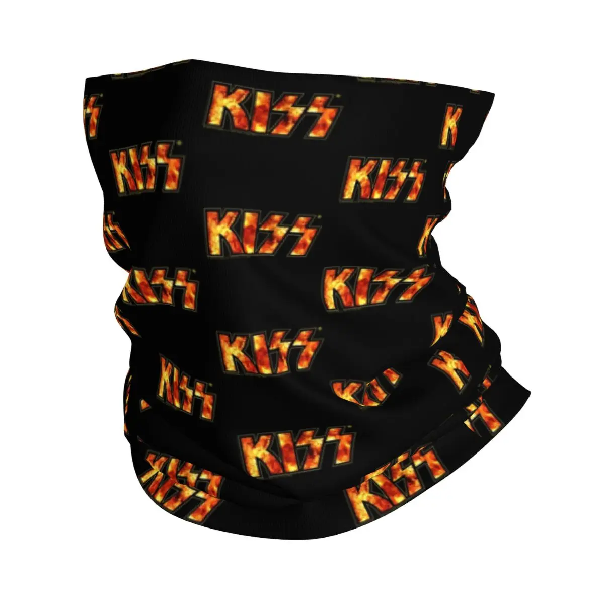 Бандана с логотипом Kiss Band Fire, шейный платок, шарф с принтом, теплая повязка на голову, спорт на открытом воздухе, Унисекс для взрослых, круглый год