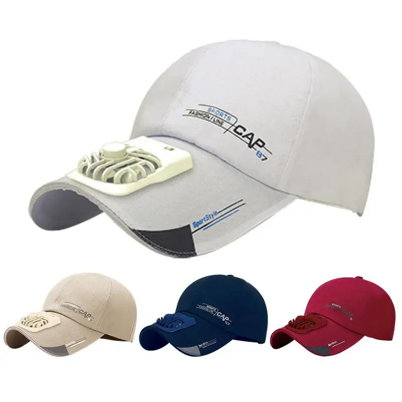 Бейсбольная шляпа с USB-зарядкой и охлаждением, вентиляторные шляпы, Дышащая вентилируемая спортивная шляпа, солнцезащитные летние кепки для солнцезащитной шляпы унисекс