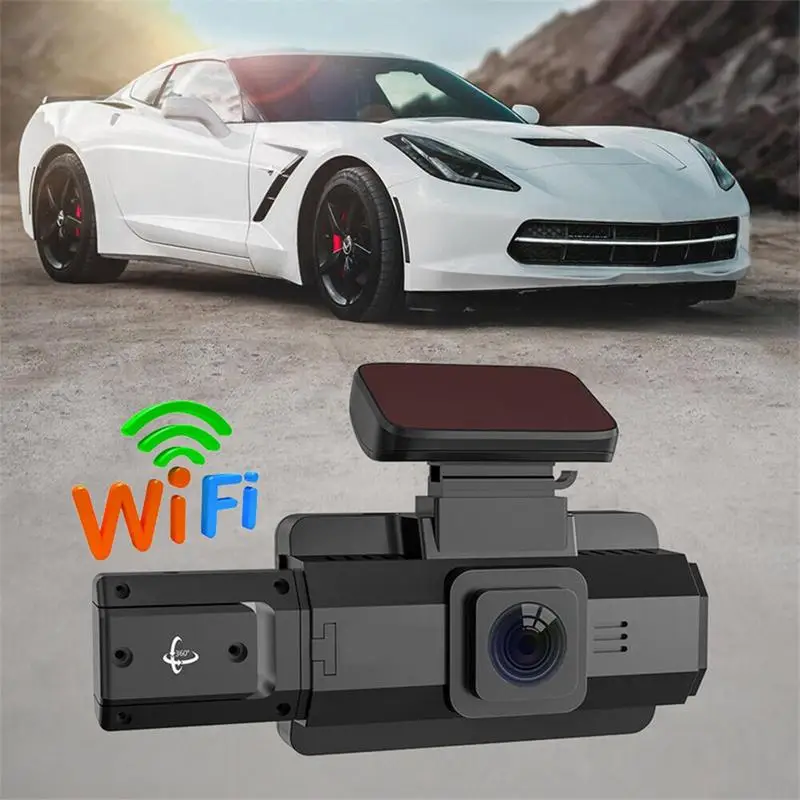 Видеорегистратор Full HD 1080P, 170-Градусная широкоугольная двойная запись, передняя и задняя камеры, Автомобильный видеорегистратор ночного видения, G-сенсор, парковочный монитор