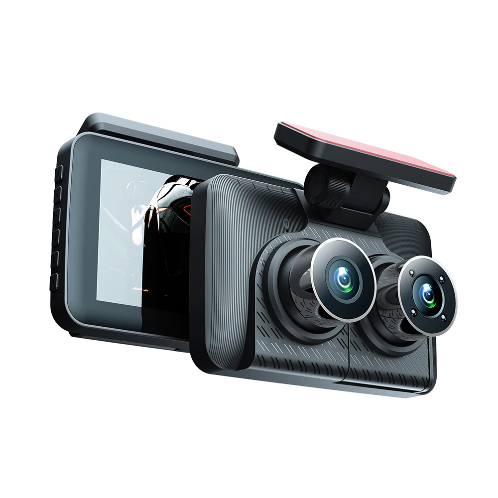 Видеорегистратор Спереди и Сзади Внутри 3 Камеры 1080 + 720 + 480P 4in Автомобильное Зеркало Заднего Вида Автомобильная Видеокамера Для Записи Видео Камера Ночного Видения