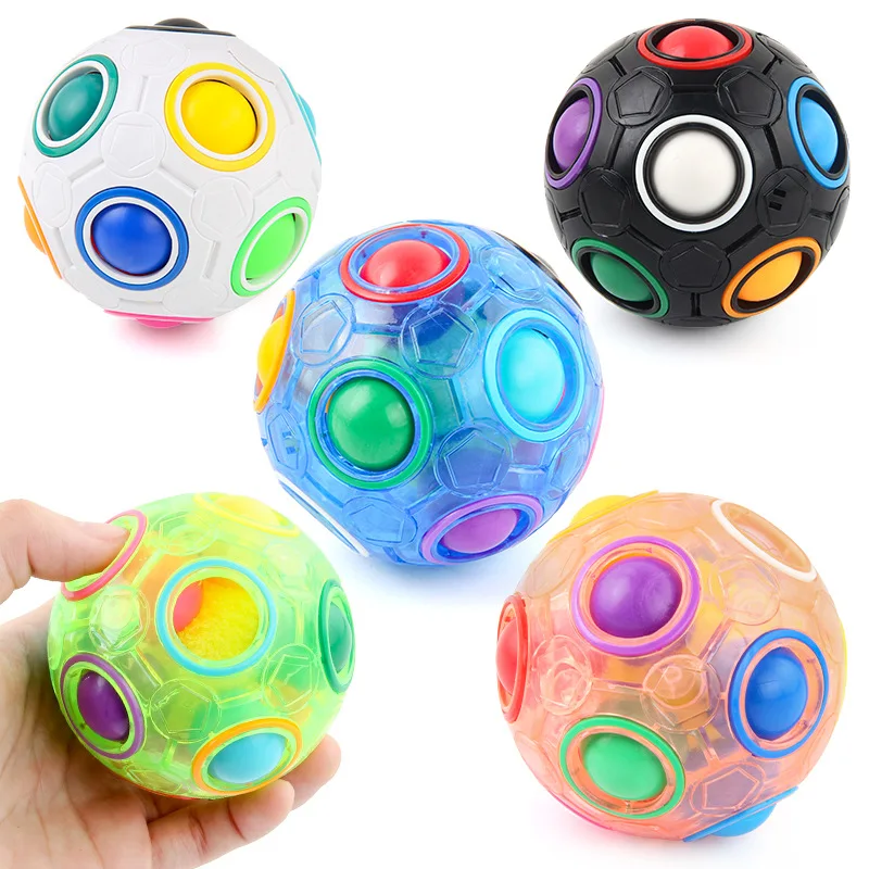 Волшебный Радужный Шар-Головоломка Speed Cube Ball Веселое Средство Для Снятия Стресса, Логическая Головоломка, Соответствующая Цвету 3D Игрушка-Головоломка для Детей, Подростков и Взрослых