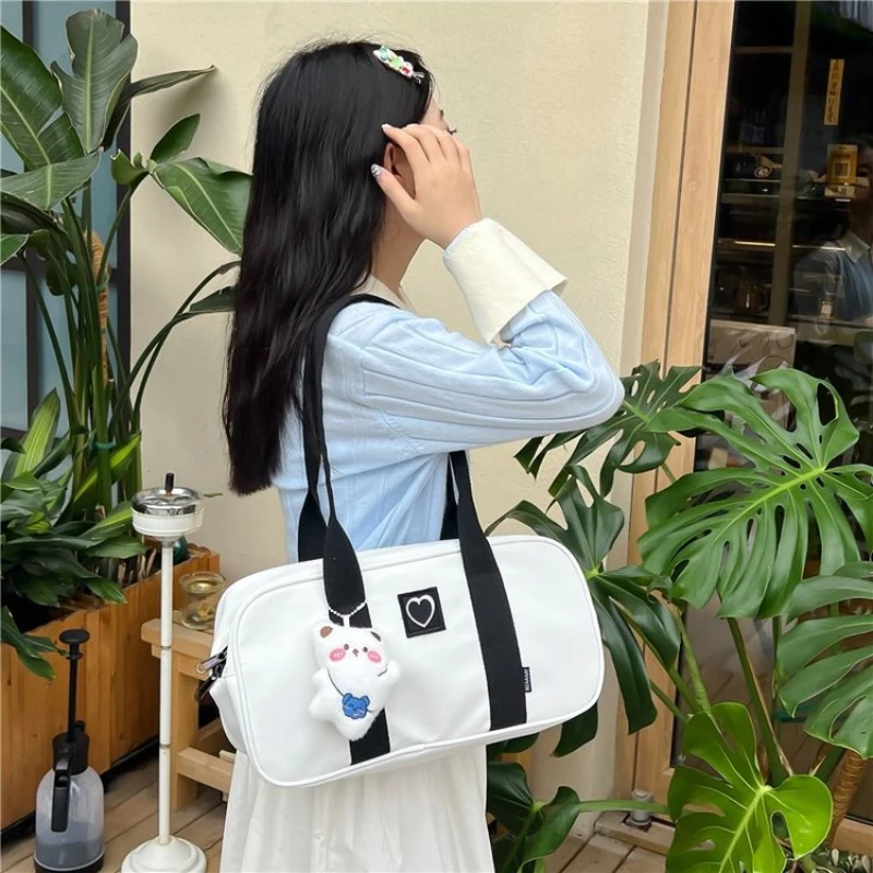 Высококачественная женская повседневная сумка через плечо в стиле пэчворк, свежая и модная нейлоновая сумка через плечо большой емкости для женской сумки
