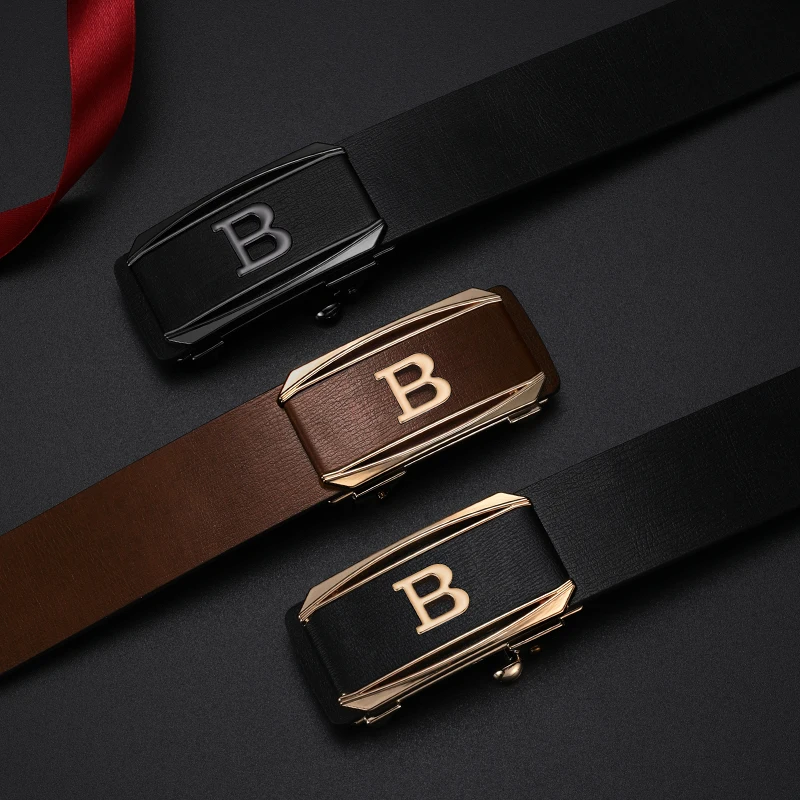 Высококачественный Роскошный Известный Бренд Fashion B Letter Belt Кофейный Мужской Ремень С Автоматической Пряжкой Повседневный Классический Черный Ремень Ceinture Homme