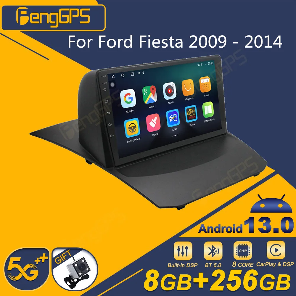 Для Ford Fiesta 2009 - 2014 Android автомагнитола 2Din стереоприемник Авторадио Мультимедийный плеер GPS Navi Экран головного устройства