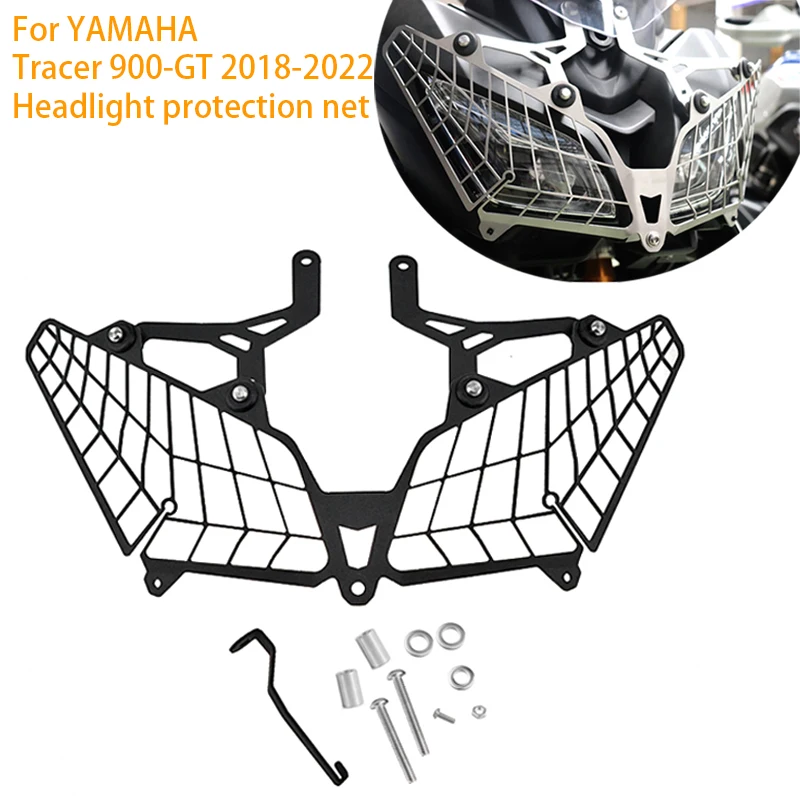 Для YAMAHA Tracer 900-GT 2018-2023 Защита фар мотоцикла Защитный кожух из нержавеющей стали Сетчатая решетка фары крышка