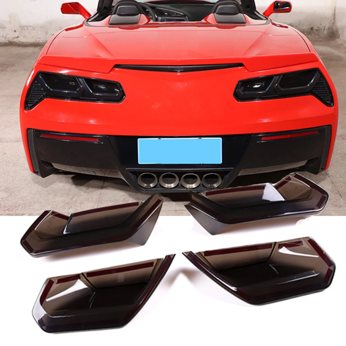 Задний фонарь автомобиля Задние Противотуманные Фары Затемняющая Накладка Наклейка для Chevy Corvette C7 2014-2019 Автоаксессуары