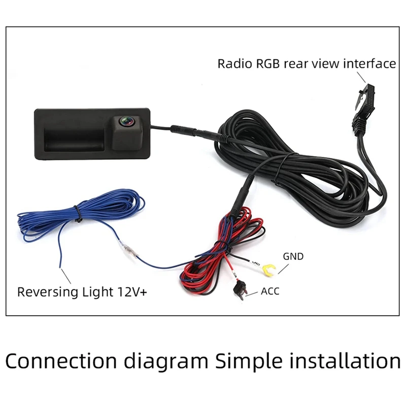 Замена Радио RGB Камеры Заднего Вида Для VW Jetta MK5 5 MK6 VI Tiguan Passat B7 RNS510 RNS315 RCD510 С Переключателем Багажника