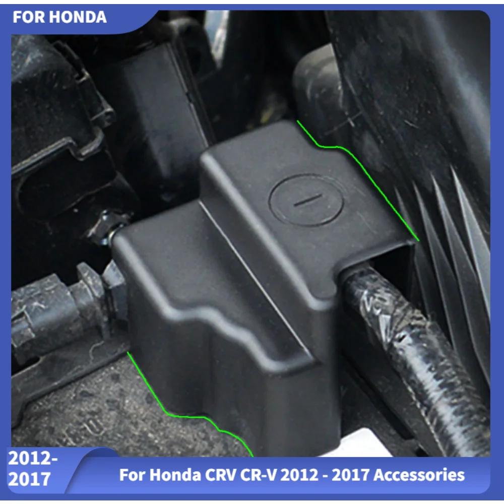 Защитная крышка автомобильного аккумулятора от отрицательного разряда, рамка-клипса, чехлы из АБС-пластика для аксессуаров Honda CRV CR-V 2012 - 2017 гг.