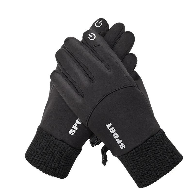 Зимние термоспортивные перчатки Ветрозащитные перчатки с сенсорным экраном для мужчин и женщин в холодную погоду Езда на велосипеде Пешие прогулки Бег Вождение мотоцикла