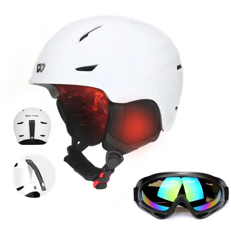 Зимний Теплый Велосипедный Шлем Регулируемый Мотоциклетный Электрический Велосипед Защитный Колпачок Противоударный Тепловой Лыжный Сноуборд Велосипедный Шлем