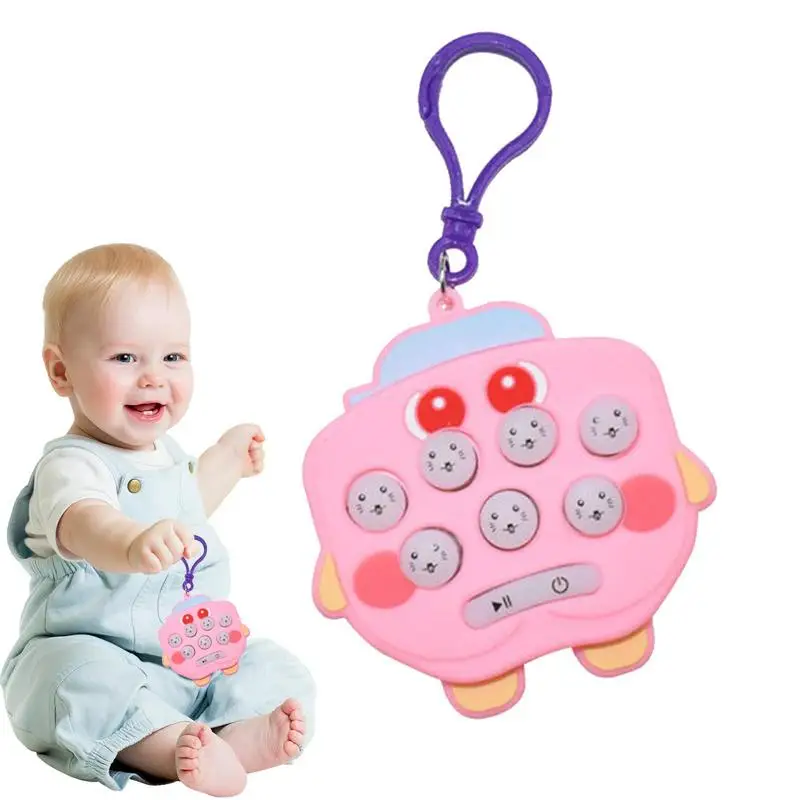 Игровой брелок для ключей Quick Push Game Console Keychain Многофункциональные игрушки Монтессори Безопасный обучающий брелок для ключей для детей детского сада