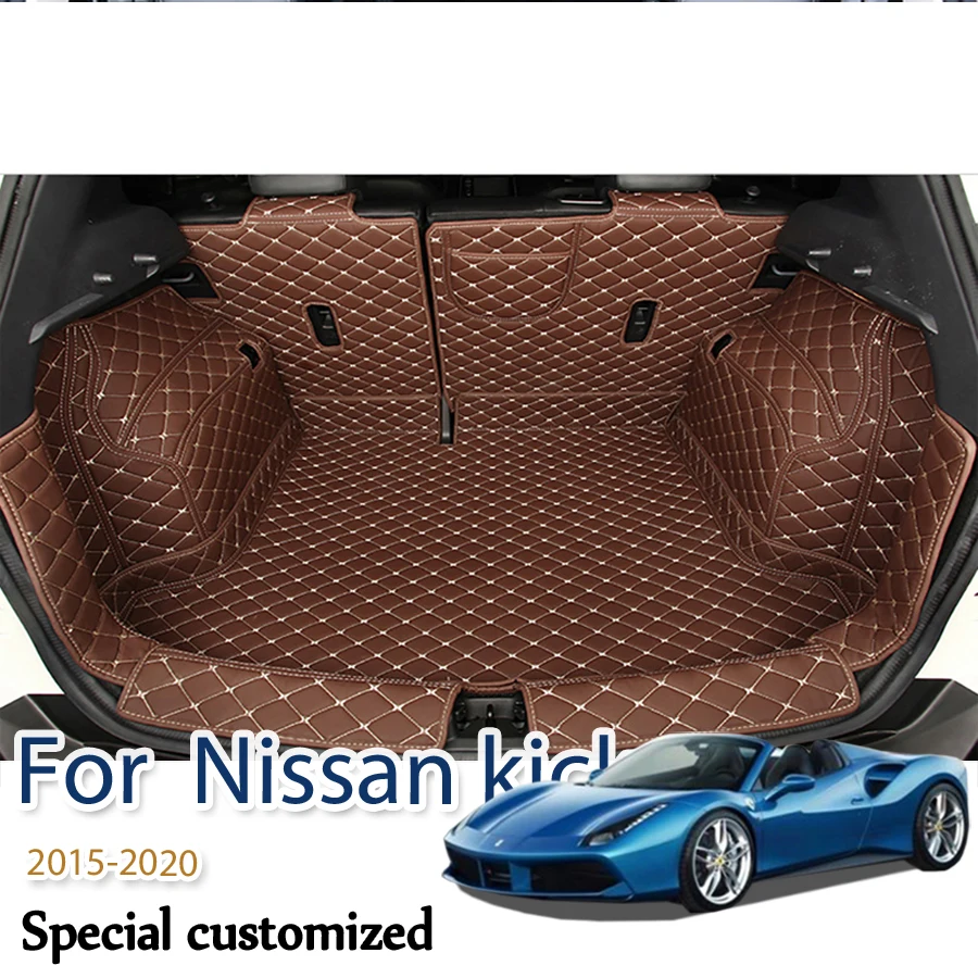 Кожаный Коврик в багажник автомобиля для Nissan Kicks 2015 2016 2017 2018 2019 2020 Защитные Аксессуары
