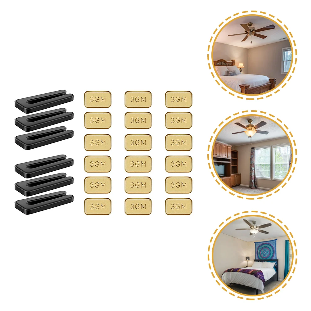Комплекты для балансировки потолочного вентилятора: 6 комплектов зажимов для балансировки вентилятора, клейкие утяжелители