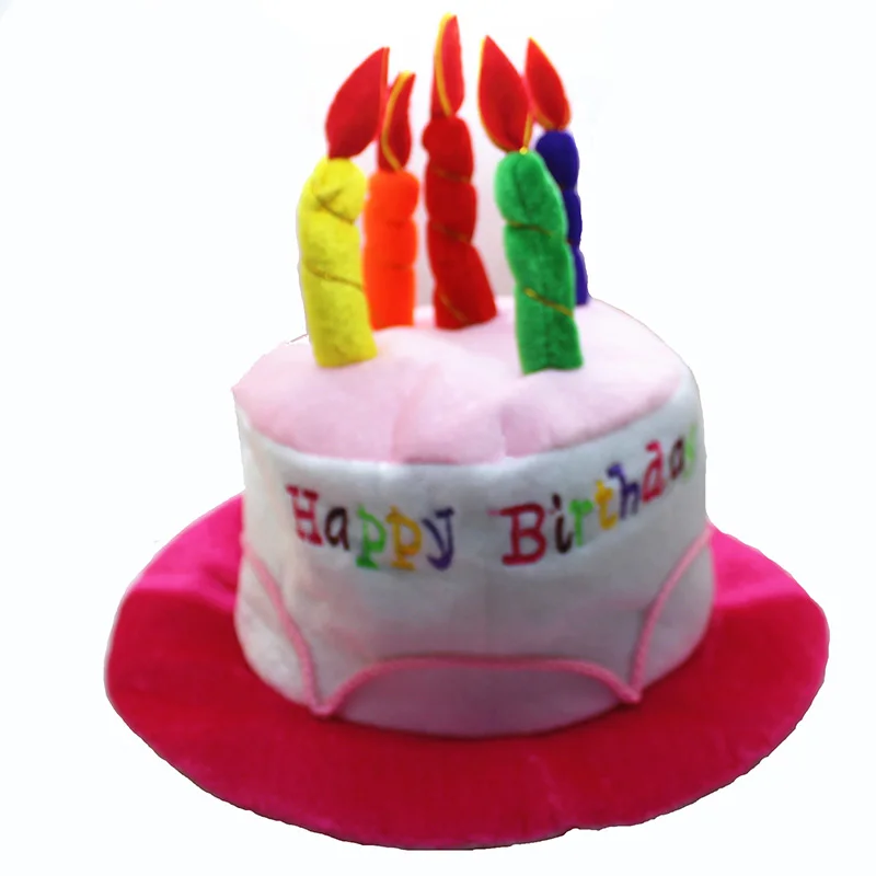 Красочные шляпы для торта на День рождения, новинка для взрослых, синяя/Розовая шляпа с Днем Рождения для вечеринки Унисекс для взрослых, Новинка для украшений