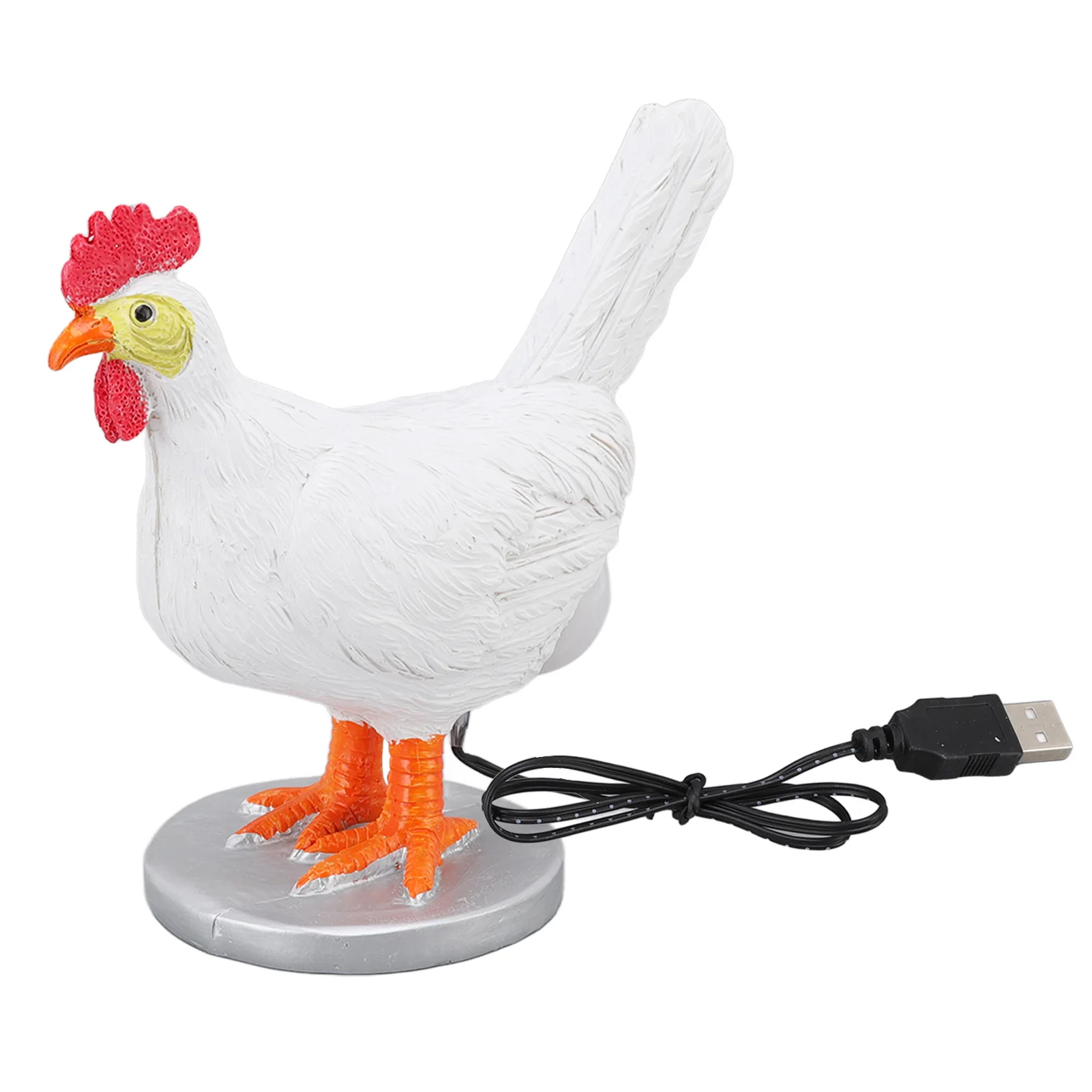 Курица Светильник для несушки яиц Лампа для куриных яиц Декоративная смола Реалистичный USB Интересный теплый привлекательный для гостиной
