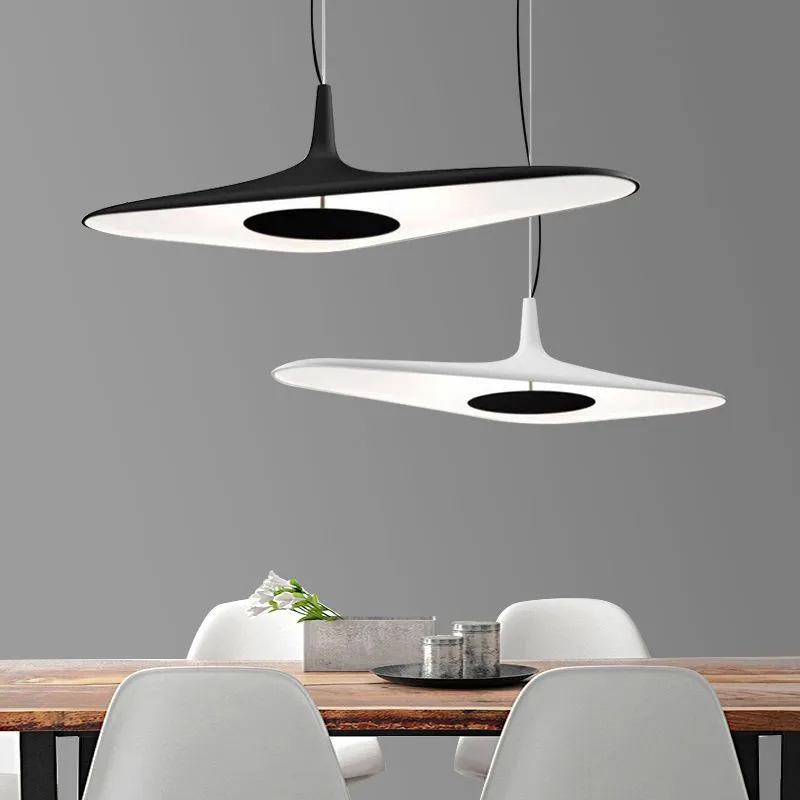 Люстры SOLEIL NOIR, итальянский дизайн, светильник из нерегулярной смолы для обеденного стола, ресторан, черно-белые кухонные подвесные светильники