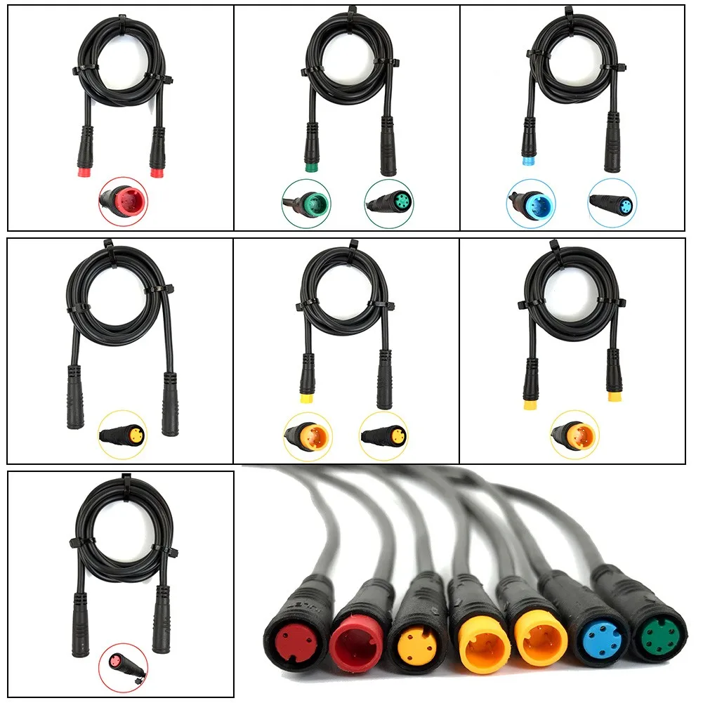 Мини-базовый разъем Julet Cable 2, 3, 4, 5, 6-контактный Кабель, Водонепроницаемый разъем для дисплея Ebike, женские и мужские Детали электрического велосипеда