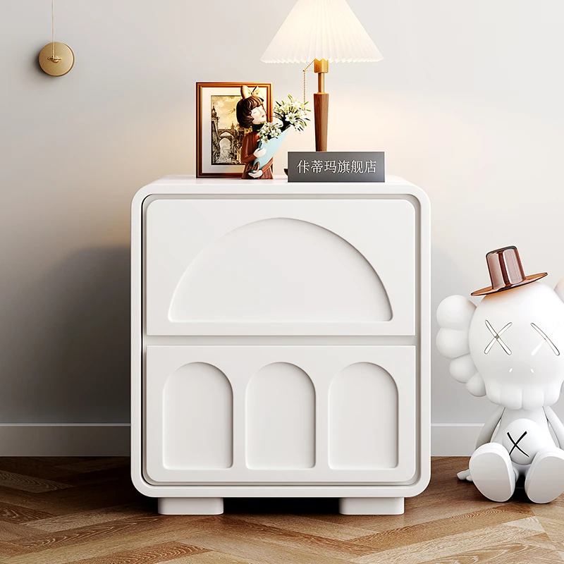 Мини-скандинавские тумбочки Ящик для хранения Небольшого пространства Минималистичный Белый прикроватный столик для макияжа Простой столик для спальни De Chevet