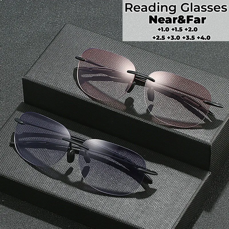 Многофункциональные очки для чтения 3 В 1, винтажные очки для ближней и дальней пресбиопии, солнцезащитные очки для вождения на открытом воздухе, Бифокальные Дальнозоркие