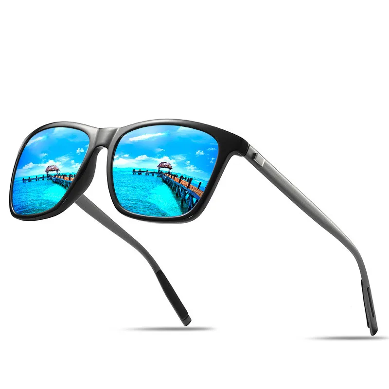 Мужские винтажные алюминиевые Поляризованные солнцезащитные очки Классического бренда Солнцезащитные очки с покрытием линз Очки для вождения Для мужчин/женщин