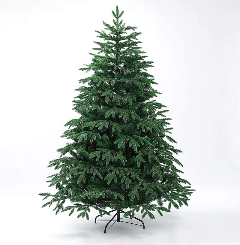 Оптовая продажа Рождественской елки нового стиля, 5 футов, 6 футов, 7 футов, искусственное украшение для дома из полиэтилена и ПВХ зеленого цвета