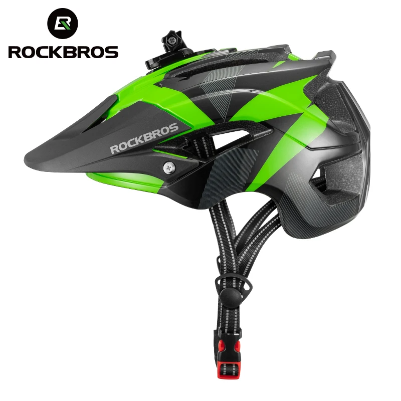 Официальный шлем ROCKBROS с передним светом, шлем с задним светом, шлем для велоспорта, Mtb, держатель для Gopro, защитный шлем для езды вне велосипеда