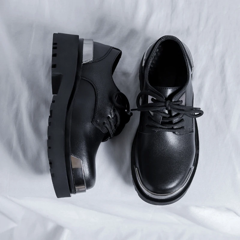 Повседневная кожаная мужская обувь, мужская оксфордская обувь в британском стиле, уличные свадебные модельные туфли в стиле панк, мужские туфли на плоской подошве для отдыха, обувь для прогулок