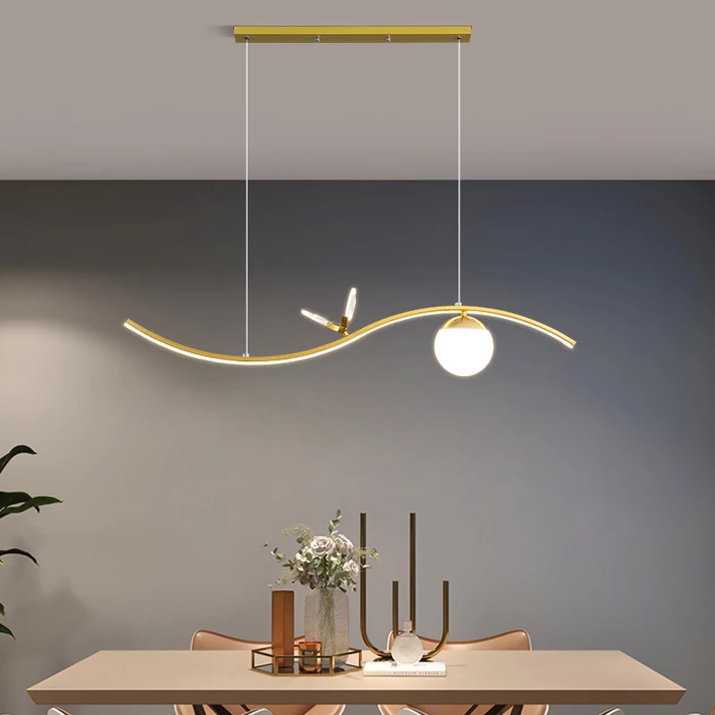 Подвесной светильник для ресторана, роскошный креативный персонализированный обеденный стол, барная настольная лампа, современная и простая светодиодная лампа для столовой
