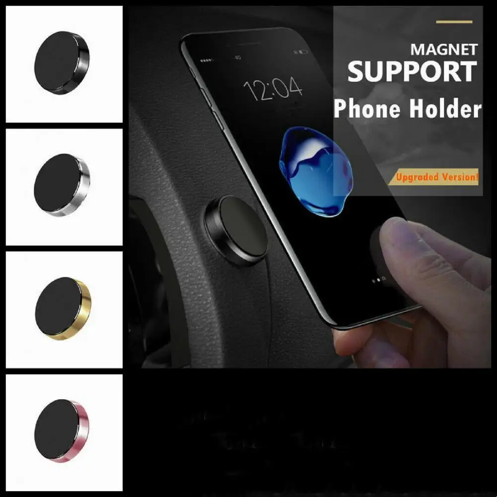 Поддержка автомобильного телефона Самоклеящийся, не царапающийся Компактный магнитный держатель мобильного телефона на приборной панели автомобиля