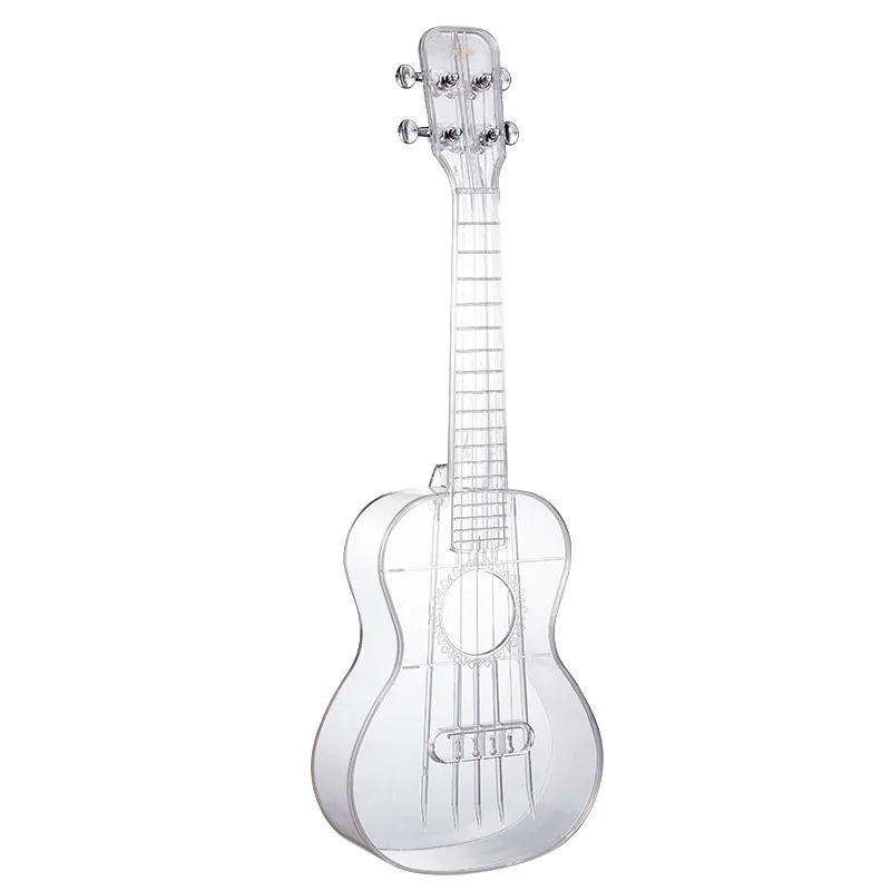 Прозрачная гитара 23 дюйма для девочек и детей, инструмент для начинающих