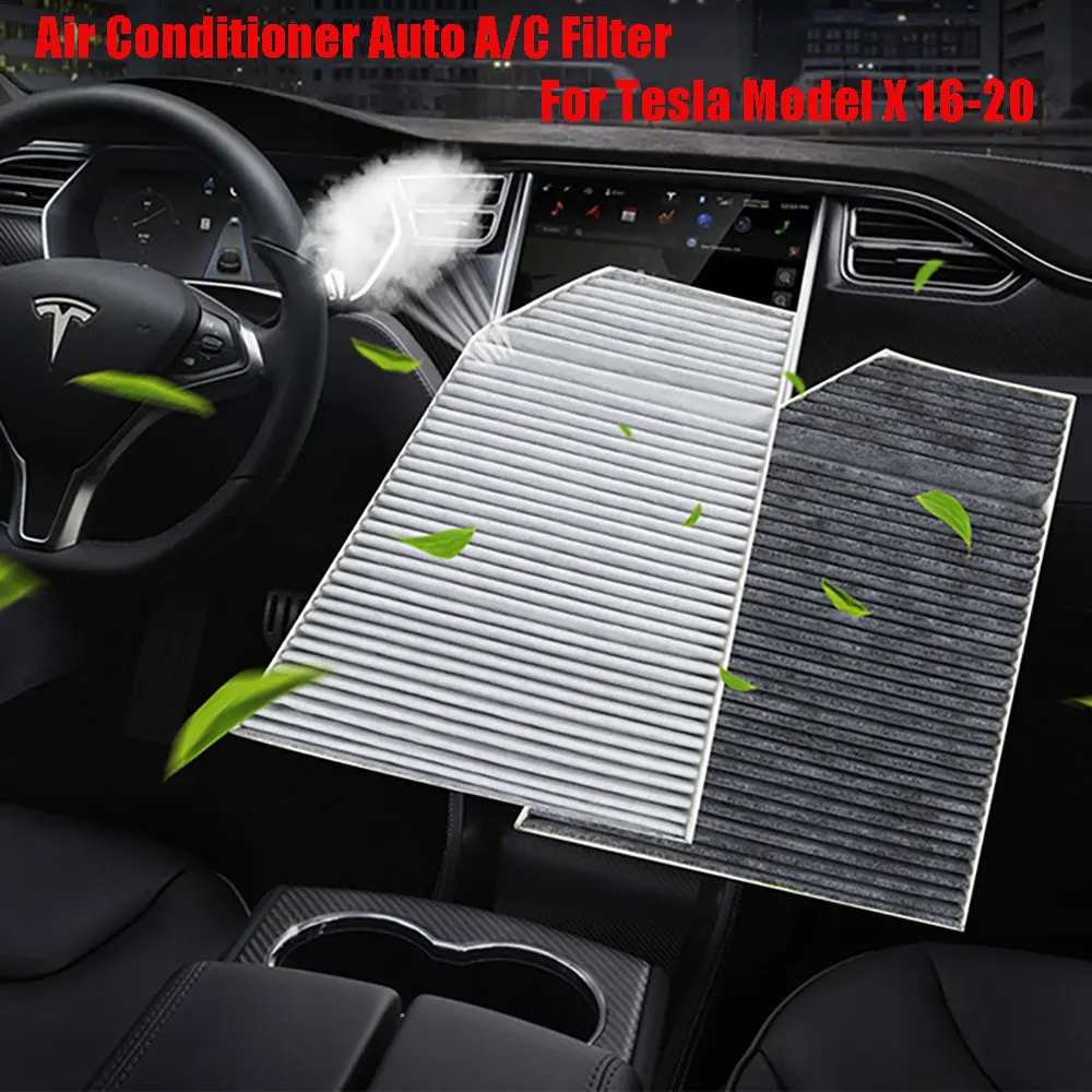 Салонный воздушный фильтр из углеродного волокна для Tesla Model X P90D X75 P100D 2016-2023
