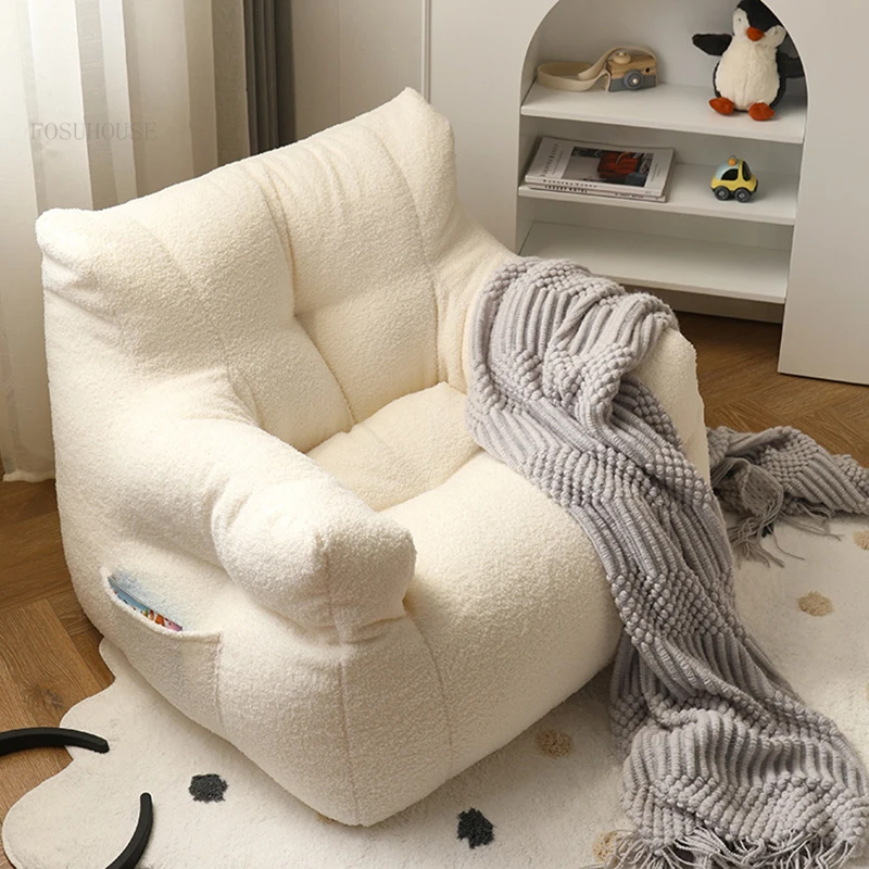 Скандинавский Бархатный детский диван из ягненка, уголок для чтения в гостиной, детское кресло с милой мультяшной спинкой, Детский диван, детская мебель