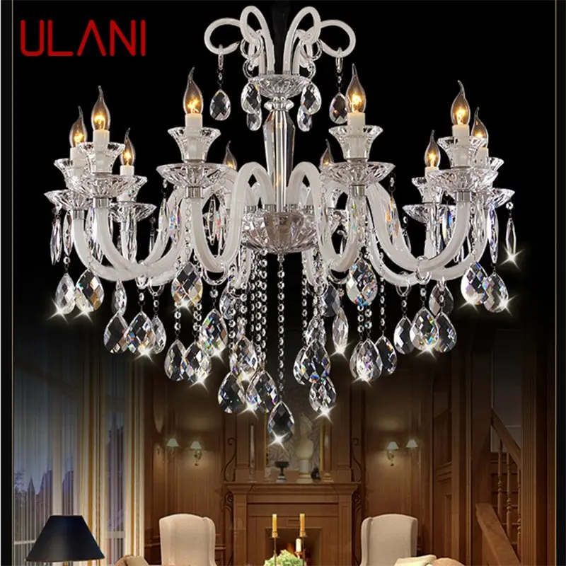 Современная люстра в форме свечи ULANI, светодиодные хрустальные подвесные светильники, декоративные для домашнего зала, гостиной на вилле