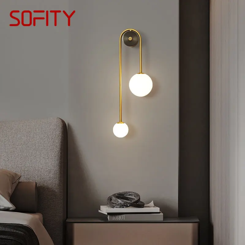 Современный латунный настенный светильник ULANI LED Creative Золотисто-медный светильник-бра для декора Дома, гостиной, прикроватной тумбочки в спальне