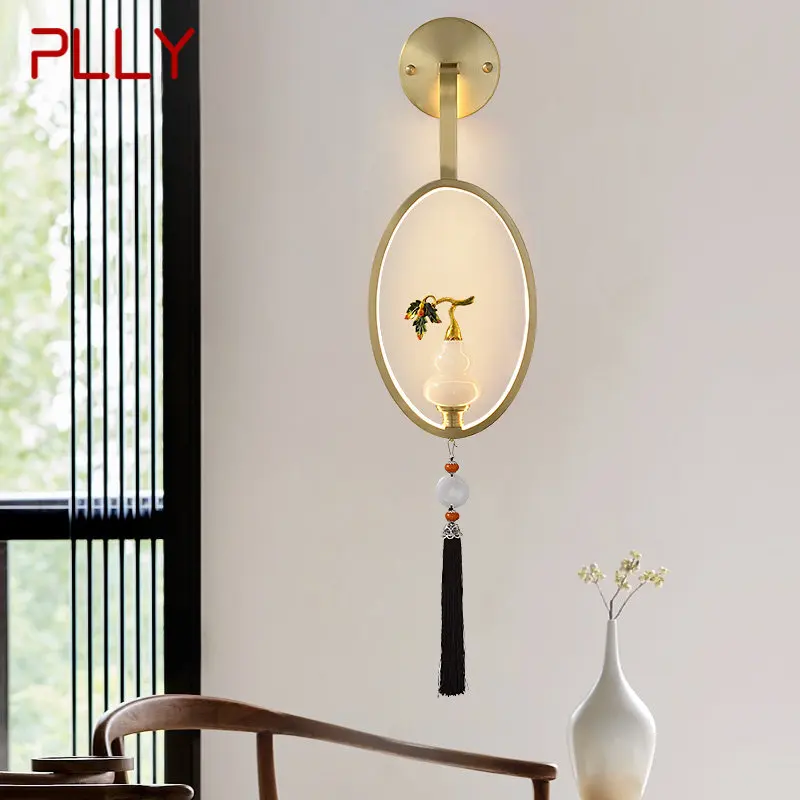 Современный настенный светильник PLLY LED Винтажный Латунный Креативный декор в виде нефритовой тыквы, Золотое бра для дома, гостиной, спальни