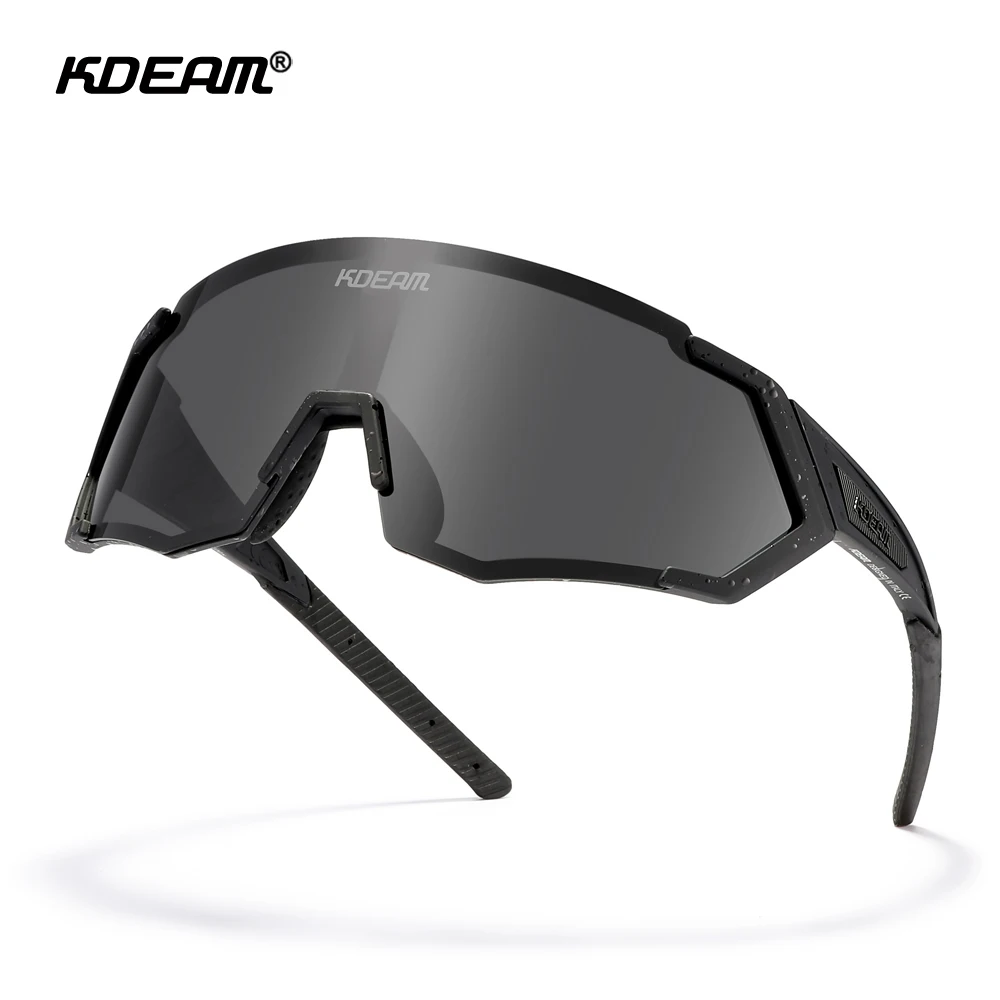 Солнцезащитные очки для спорта на открытом воздухе KDEAM, поляризованные велосипедные очки TR90, все цвета имеют поляризацию, Небьющаяся оправа С толстыми линзами